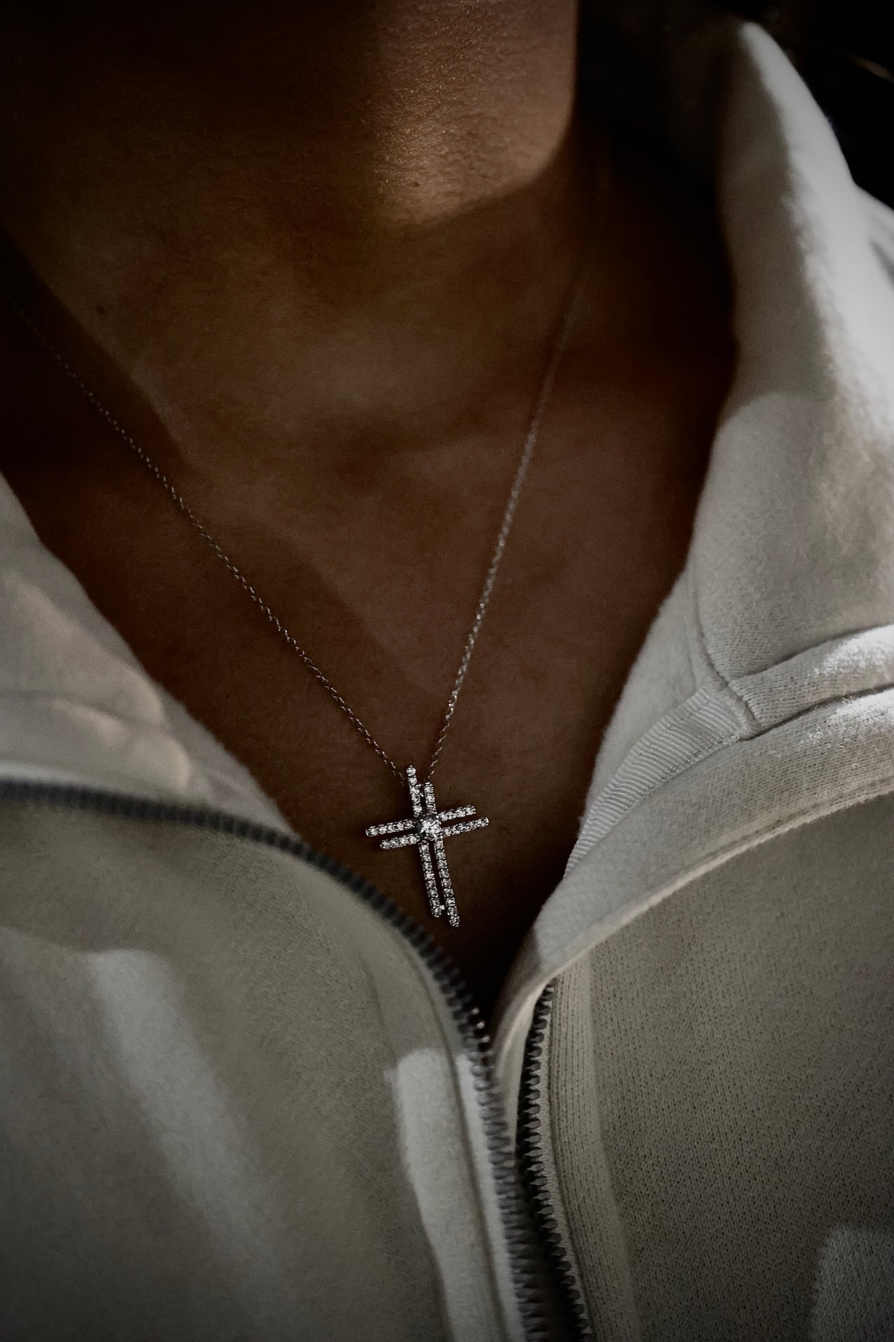 Stapled Cross Pendant
