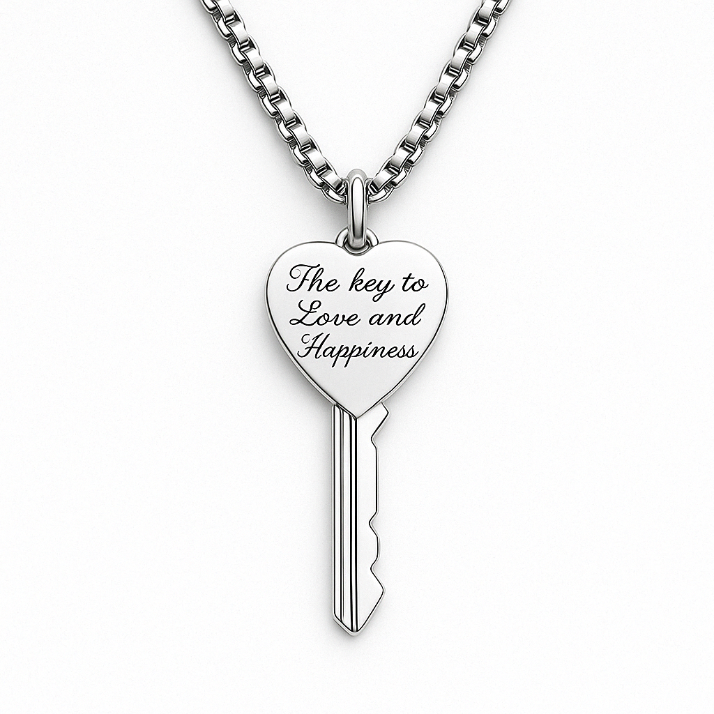 .925 silver key to love & happiness
