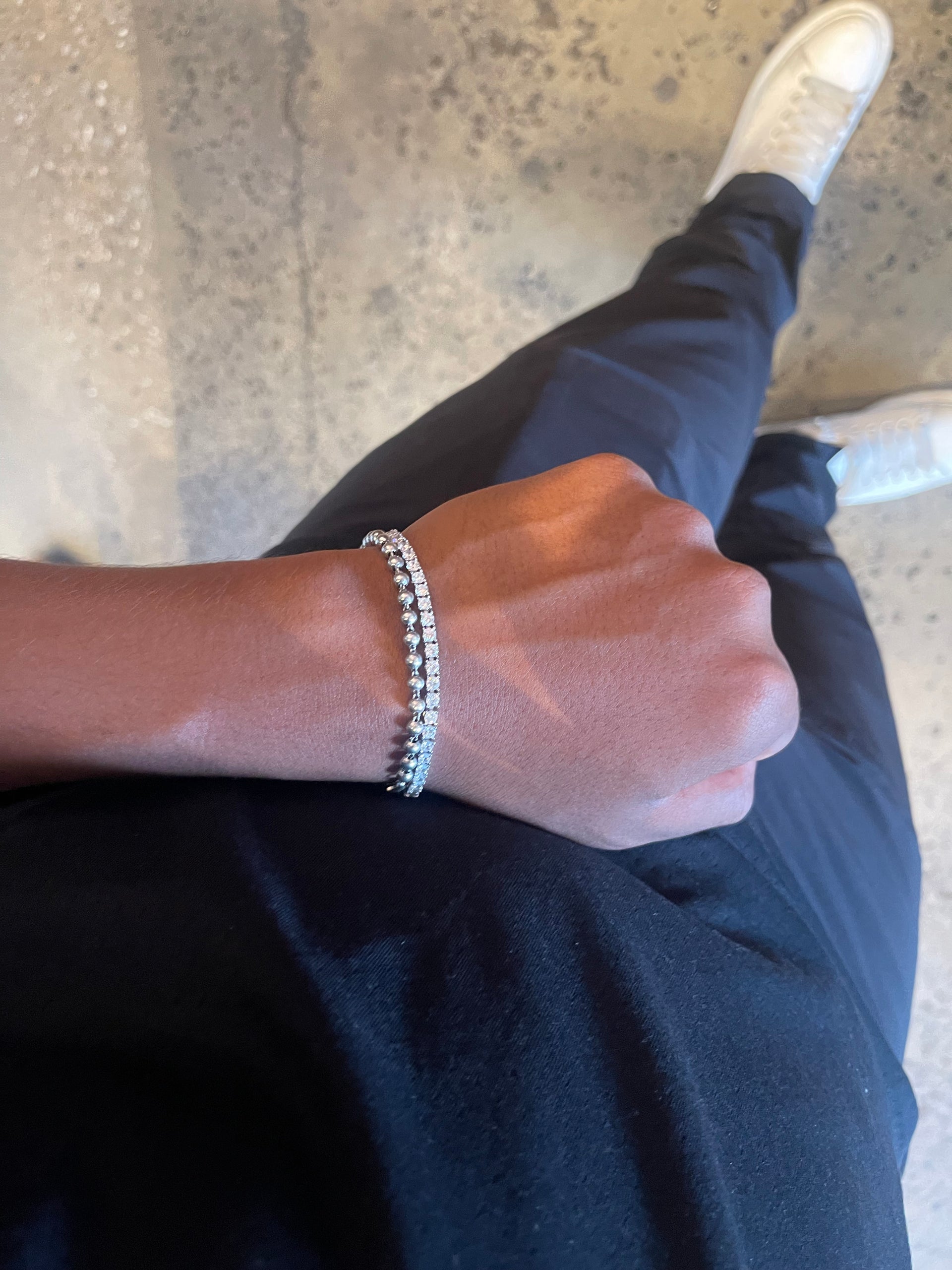 3mm pure white evert bracelet