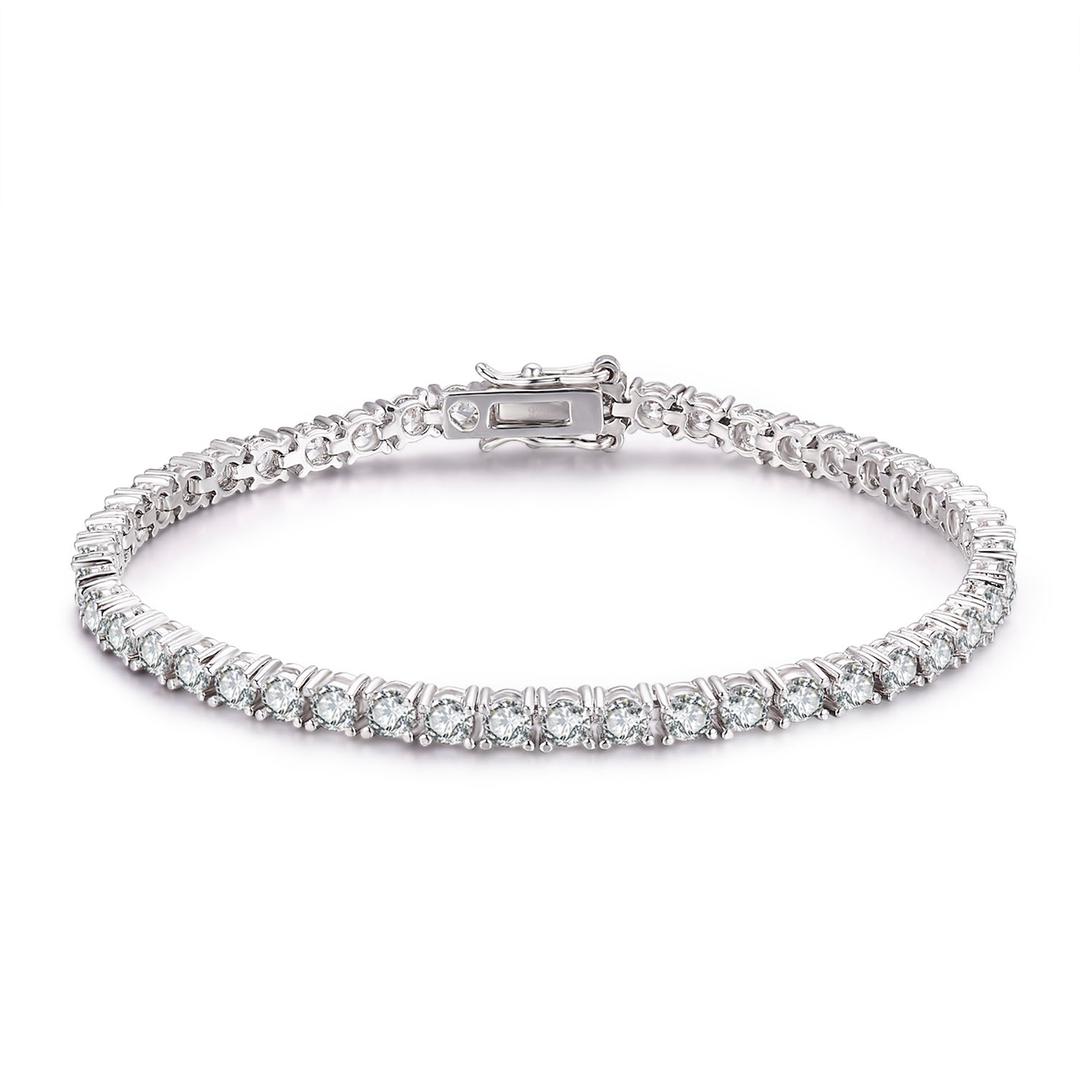 3mm Pure White Evert Tennis Bracelet