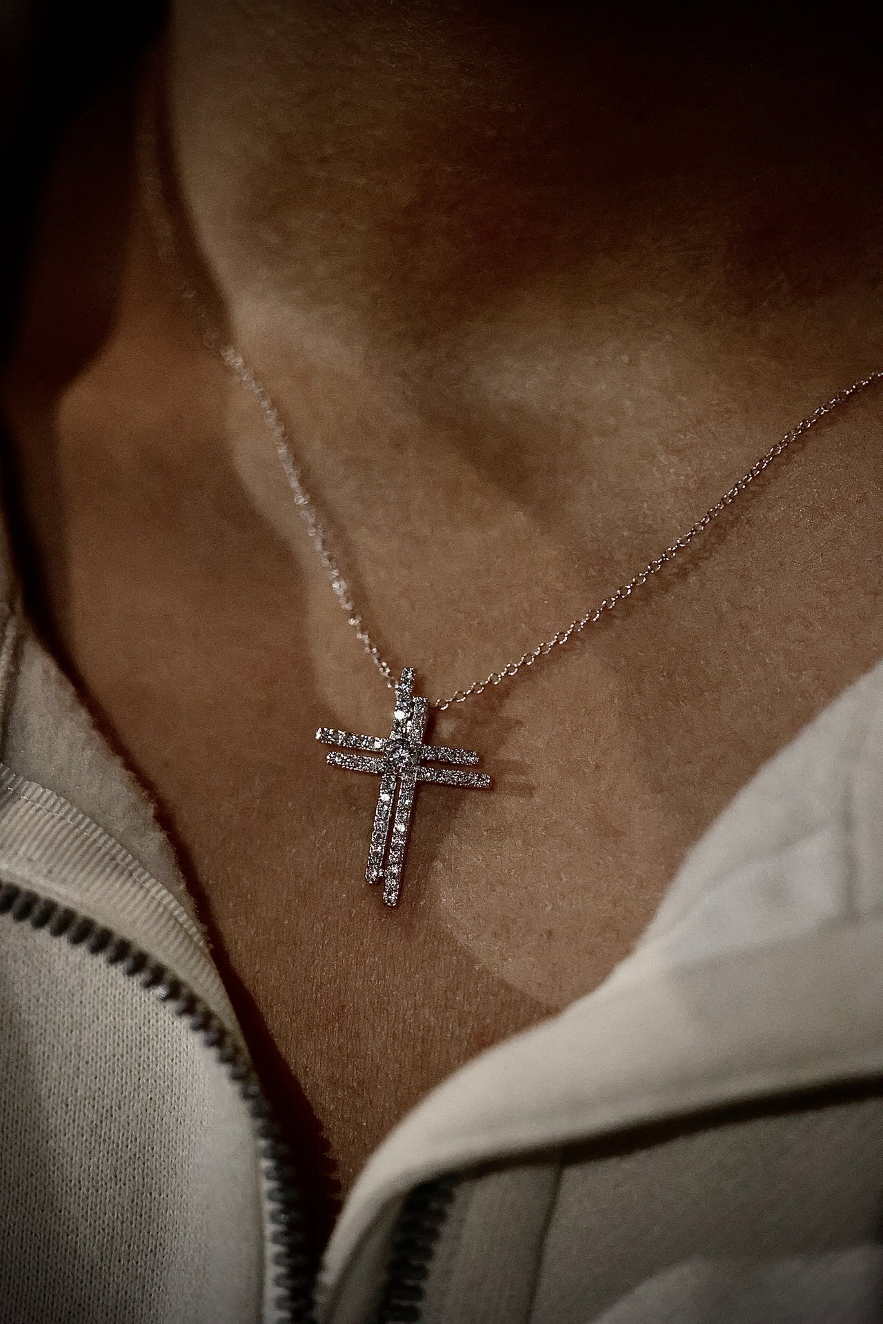 Stapled Cross Pendant
