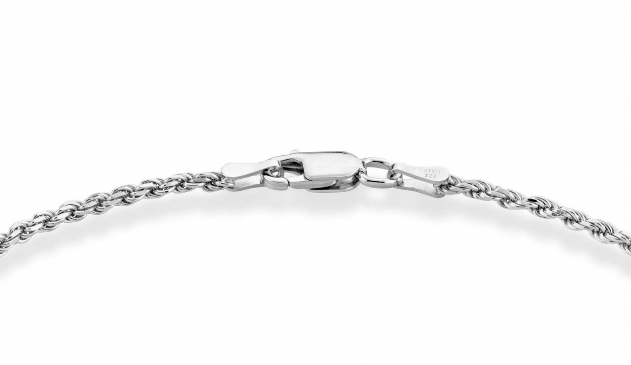 .925 2.5mm Rope Bracelet