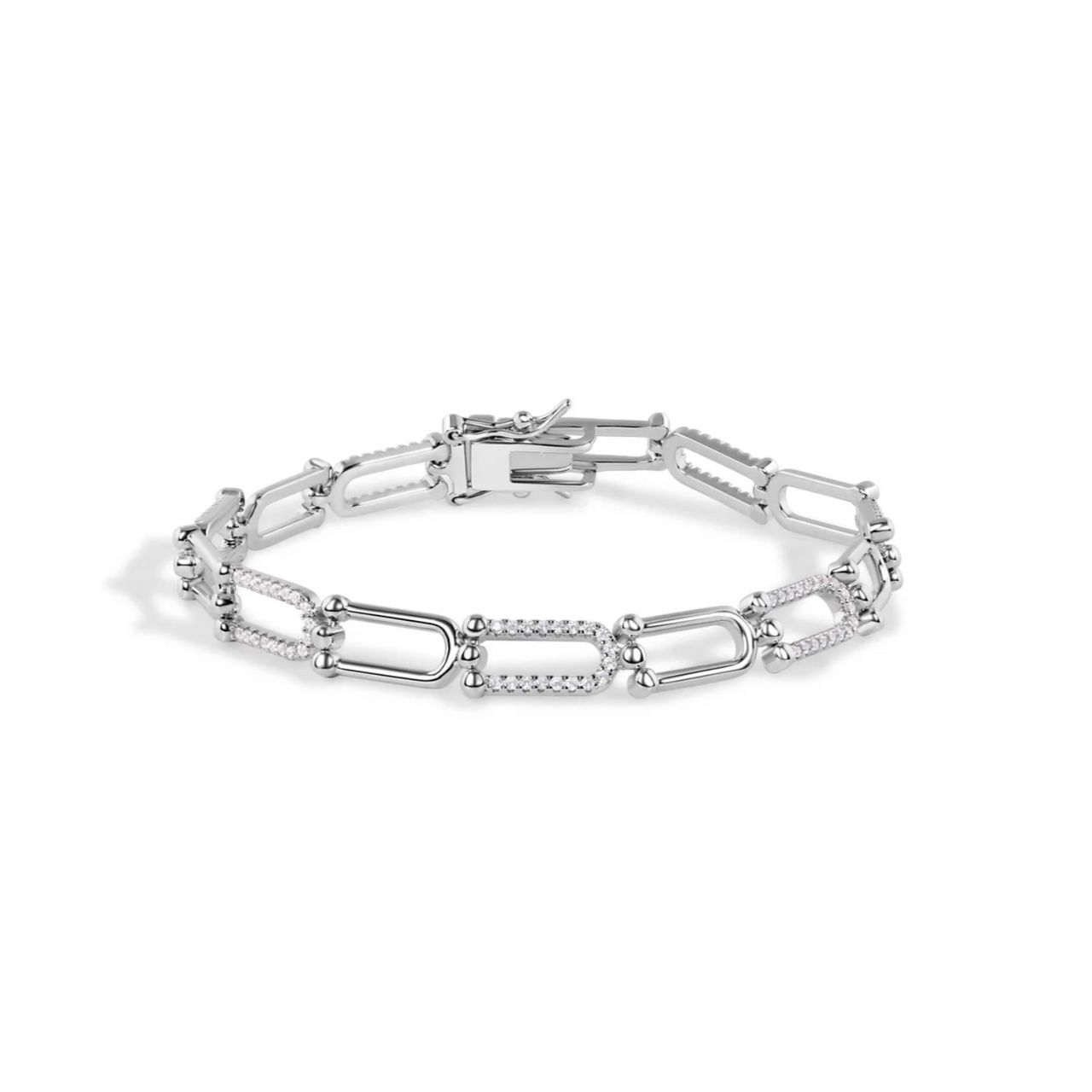 .925 Horseshoe U Link Bracelet