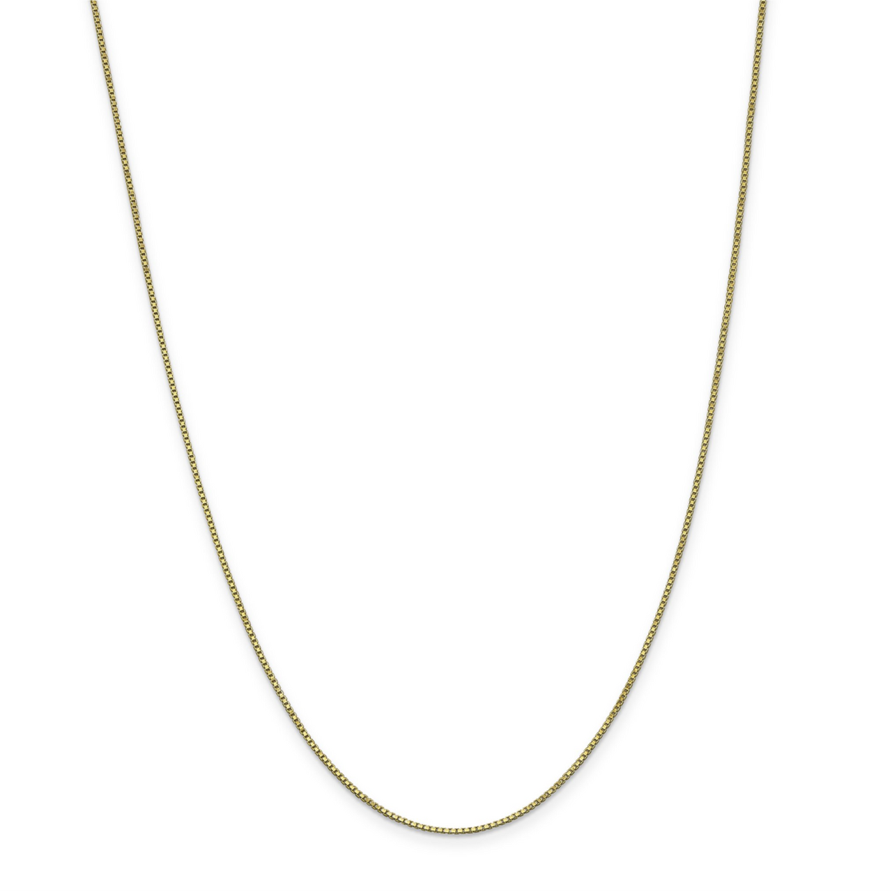.925 1mm Gold Box Cutter Necklace