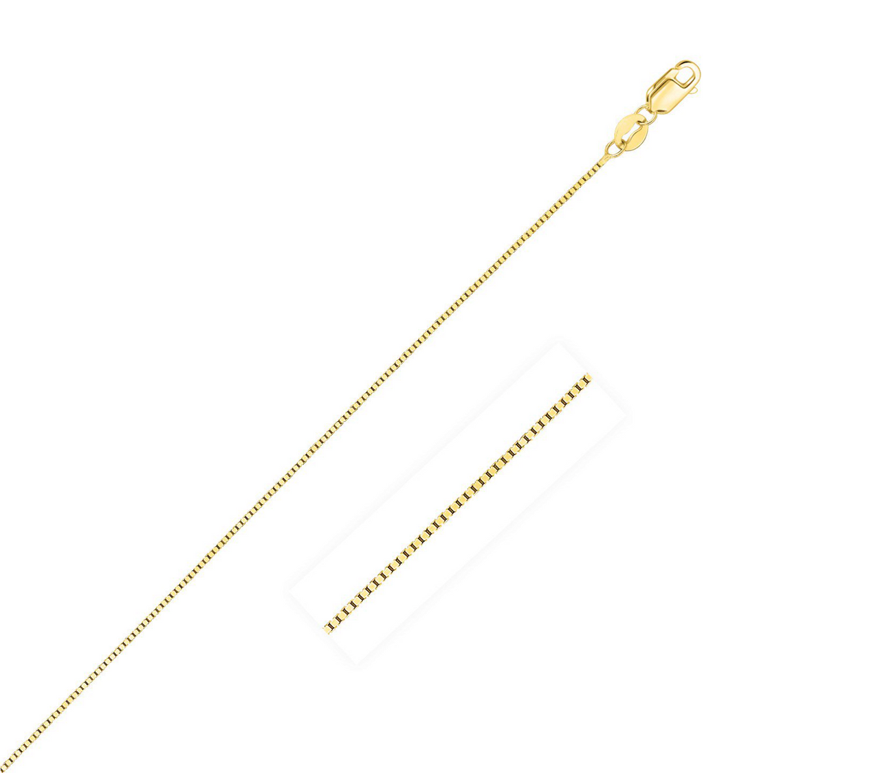 .925 1mm Gold Box Cutter Necklace