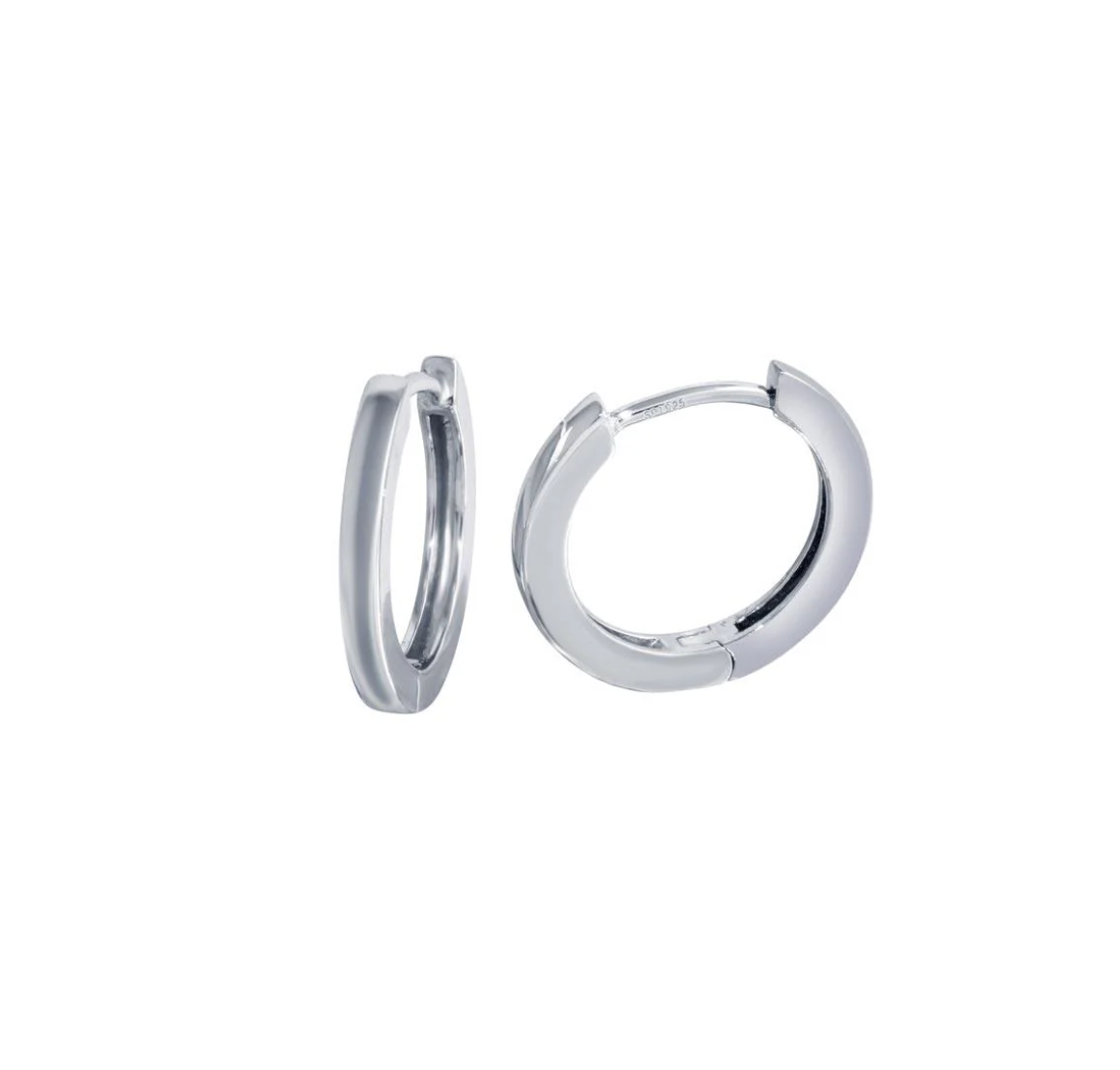 Plain Silver Hoops