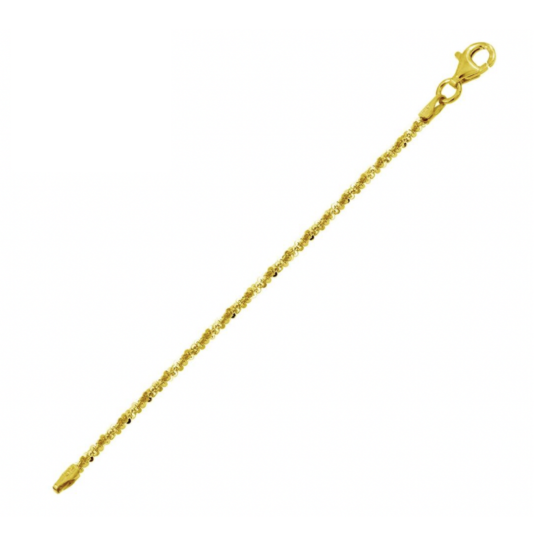 1.5mm Gold Radiant Cut Bracelet