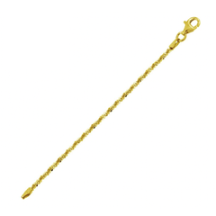 1.5mm Gold Radiant Cut Bracelet