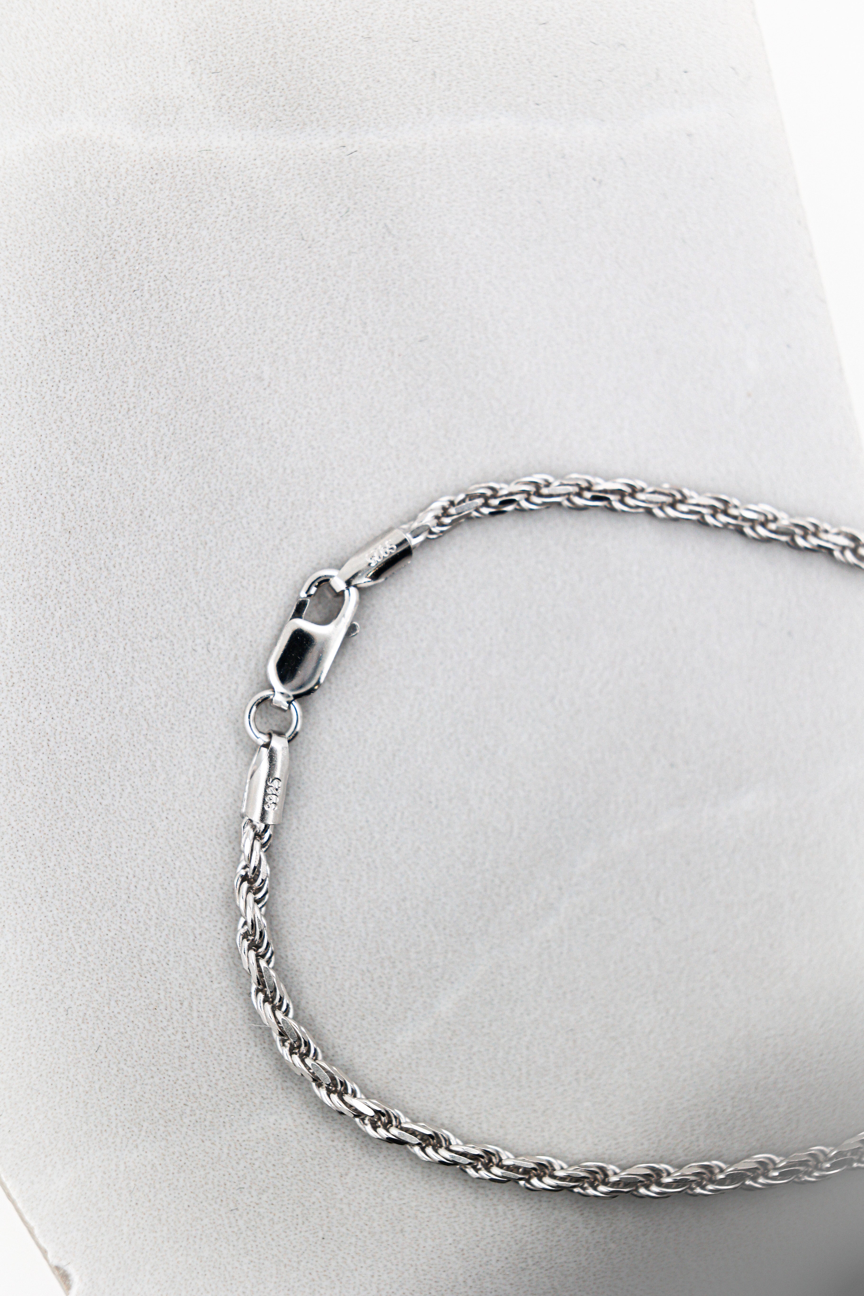 925 silver rope on sale bracelet