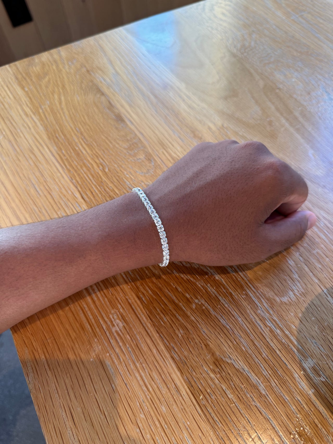 4mm Square Pure White Evert Bracelet