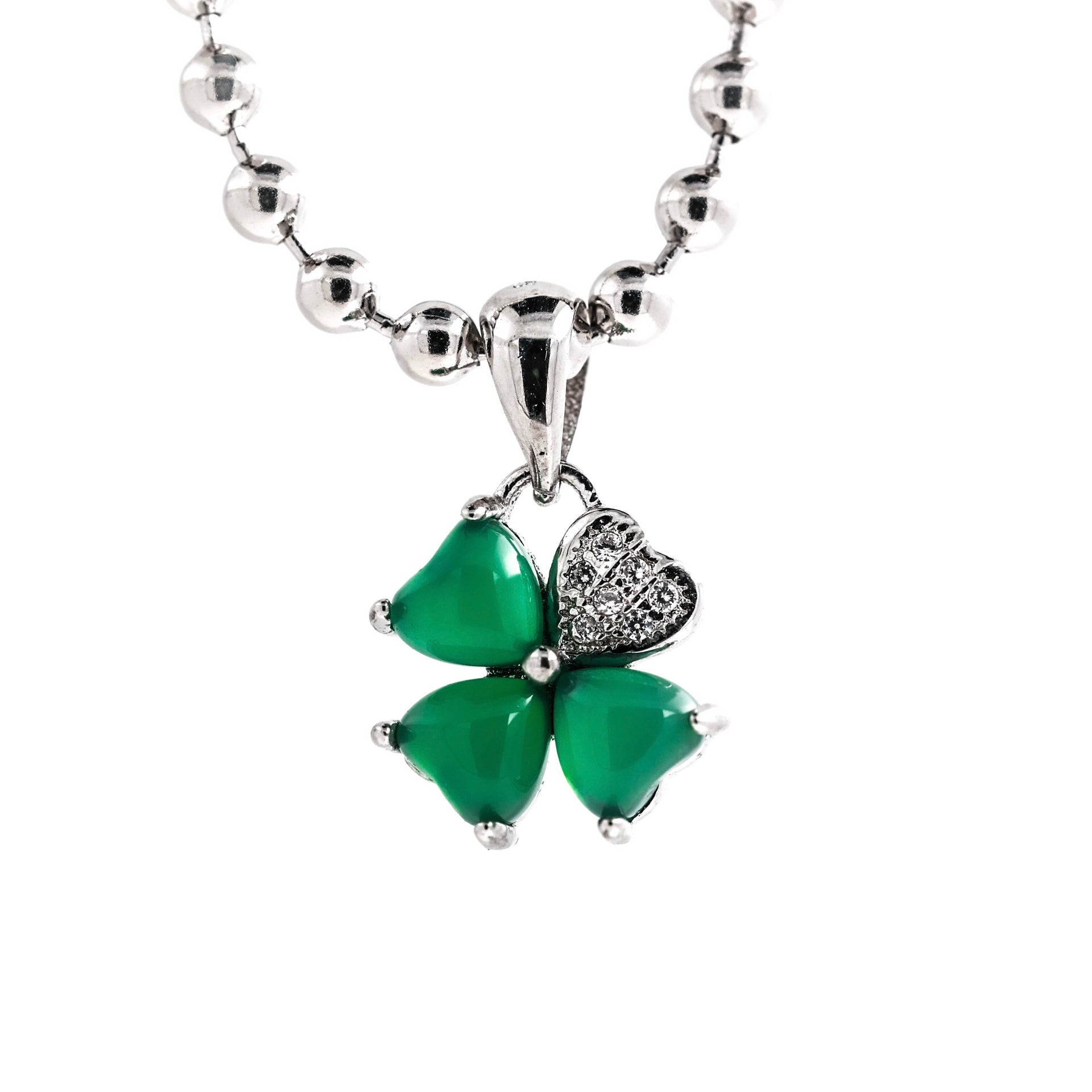 .925 4 clover pendant & necklace