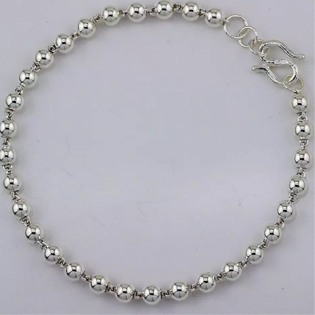 solid silver 8ball bracelet