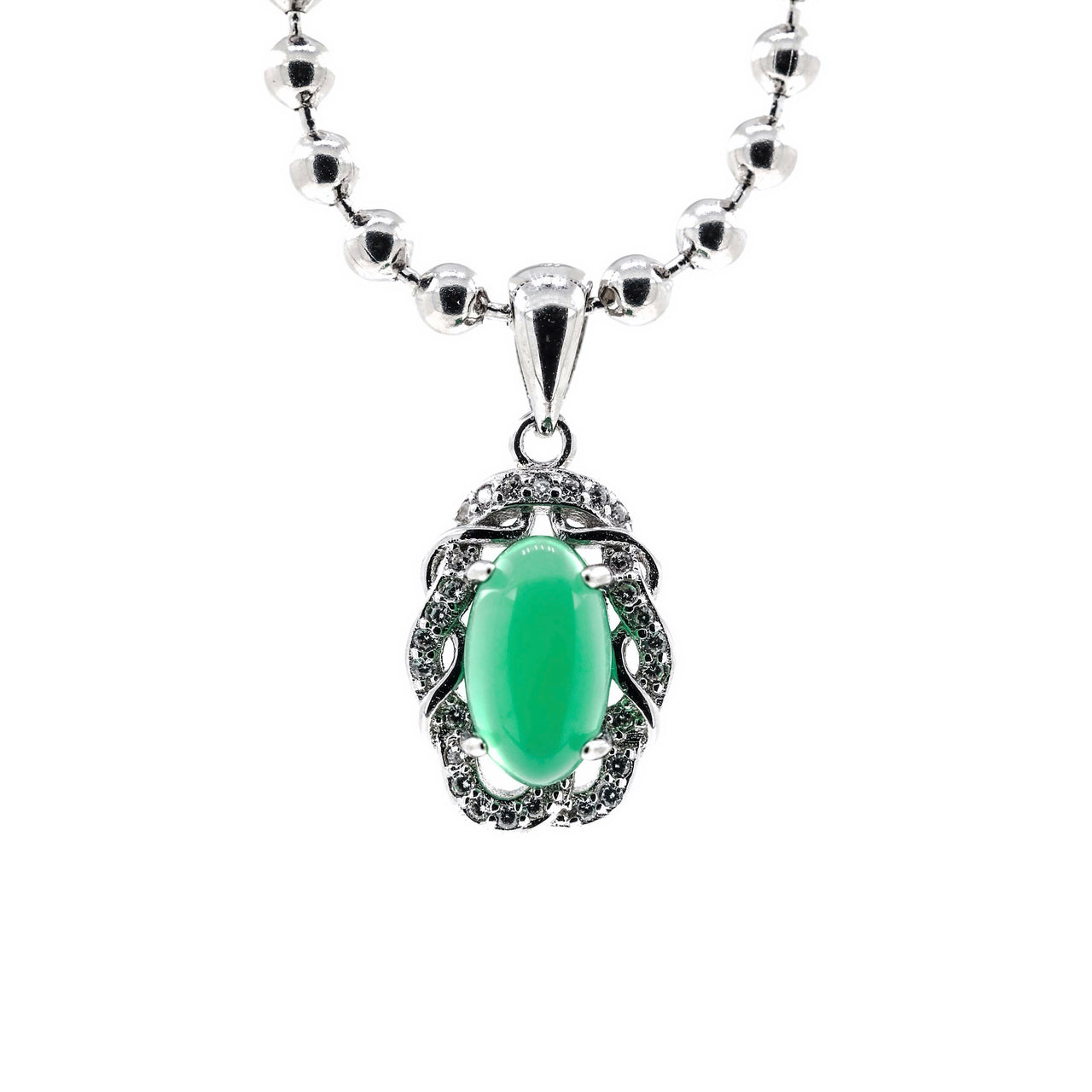.925 jaded pendant & necklace