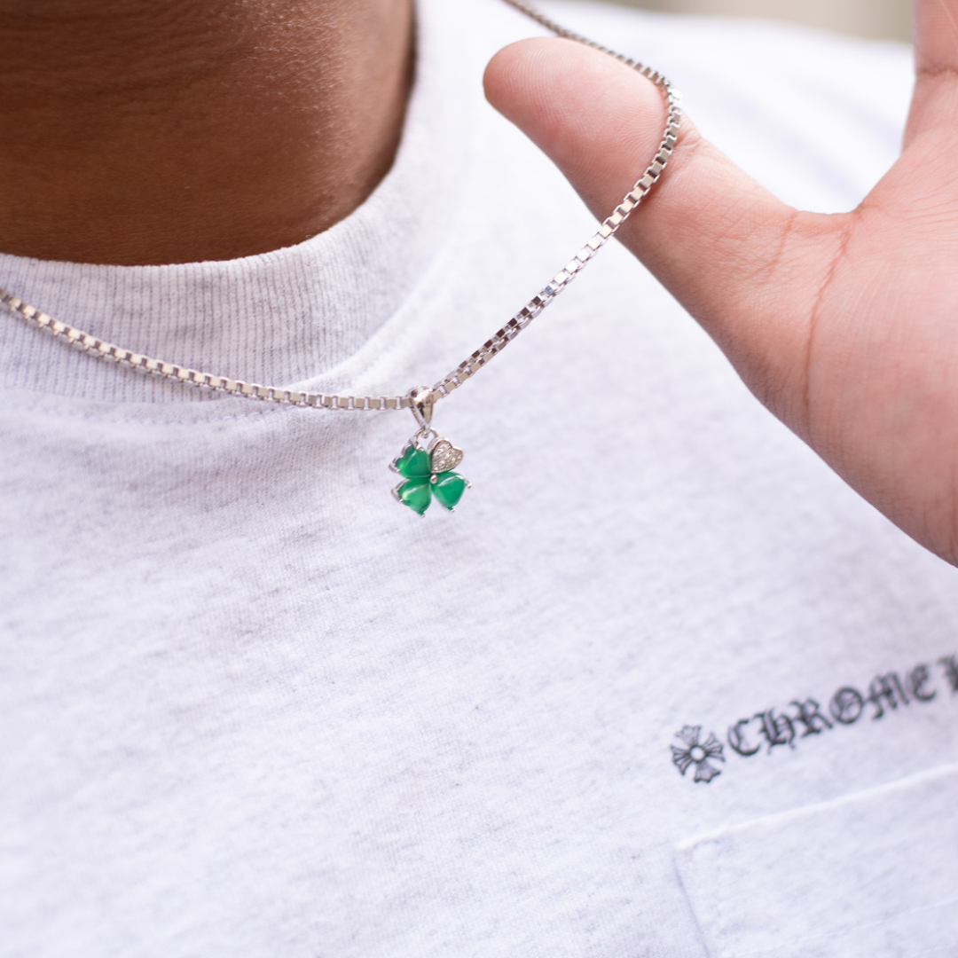 .925 4 clover pendant & necklace